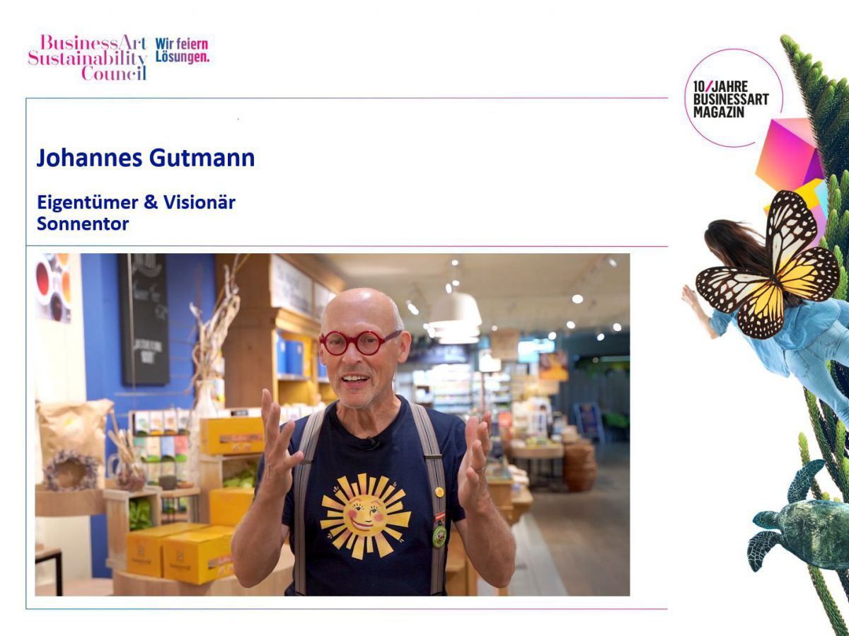 Johannes Gutmann gratuliert zu 10 Jahre BUSINESSART und spricht über das, was ihm für morgen wichtig ist. 