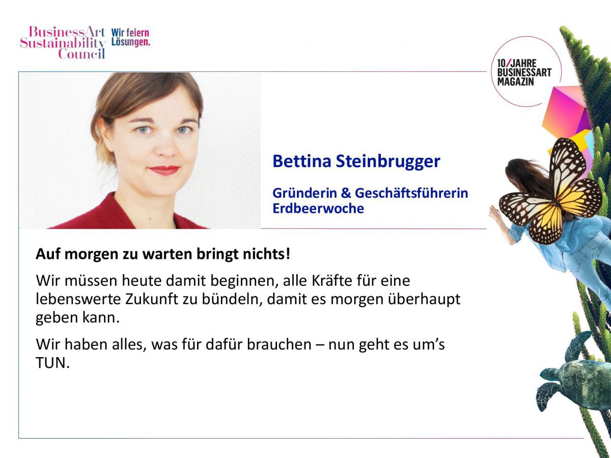 Bettina Steinbrugger, Gründerin und Geschäftsführerin Erdbeerwoche