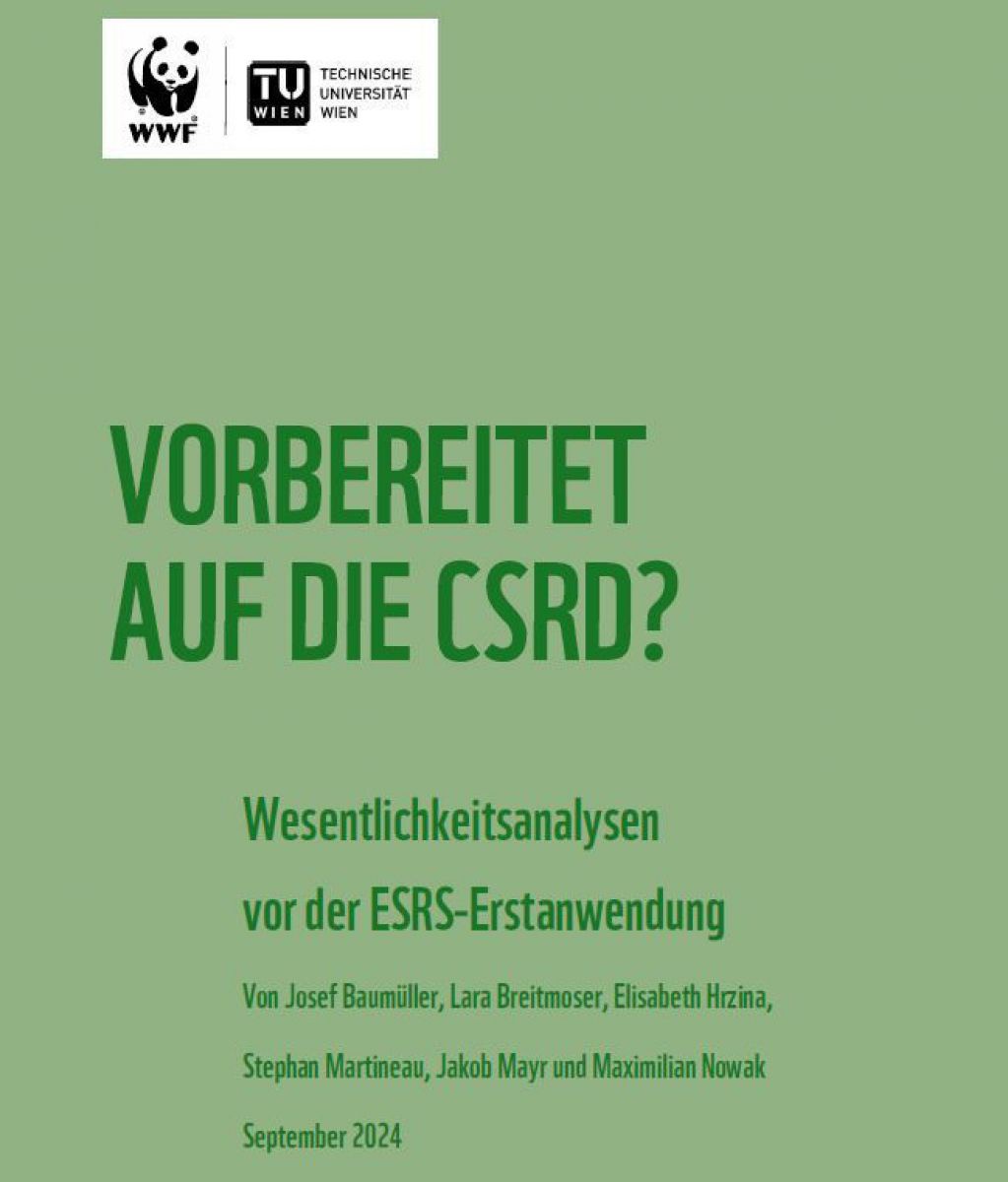 Auf grünem Cover steht in grüner Schrift: Vorbereitet auf die CSRD?