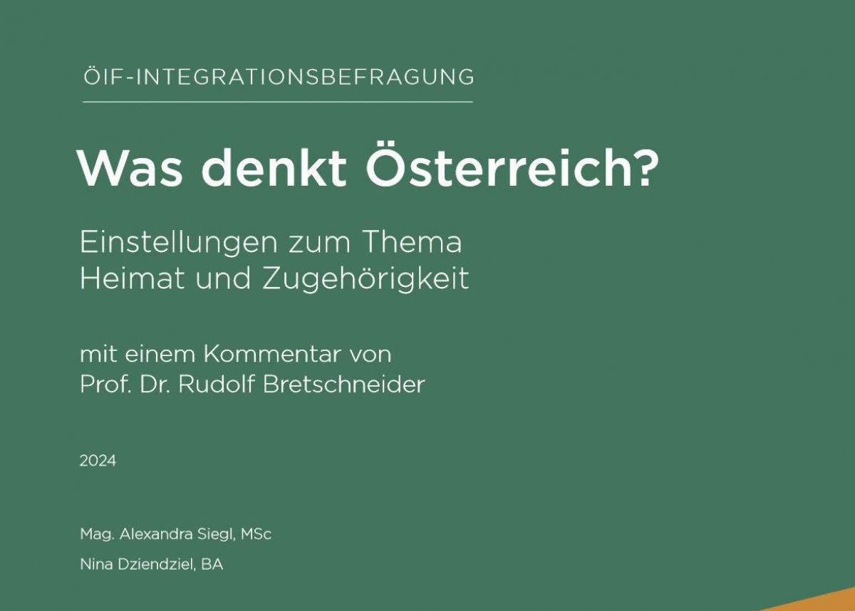 Am grünen Cover der Studie steht in weißer Schrift: was-denkt-oesterreich